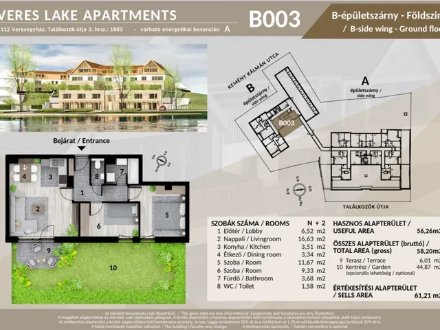 Eladó lakás Veresegyház, Találkozók útja 3 35 nm