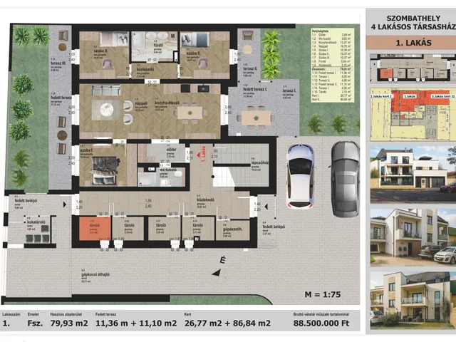 Eladó lakás Szombathely, Belváros 91 nm