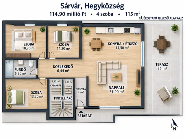 Eladó ház Sárvár, Hegyközség 115 nm