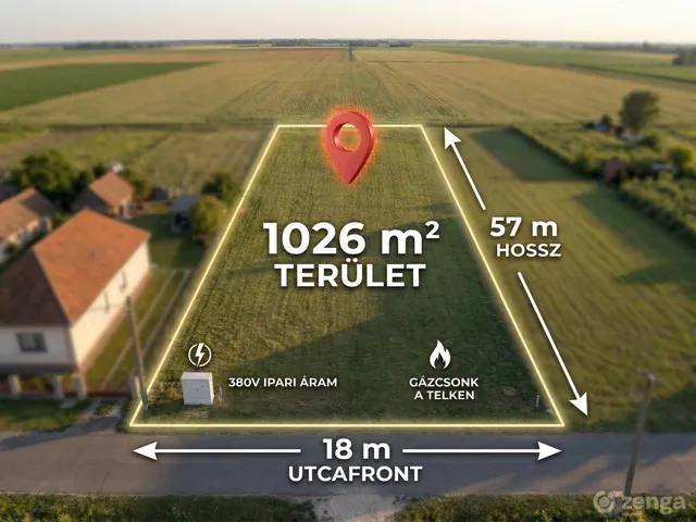 Eladó telek Hosszúpályi 1026 nm
