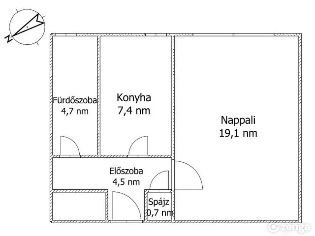 Eladó lakás Tatabánya, Újváros 36 nm
