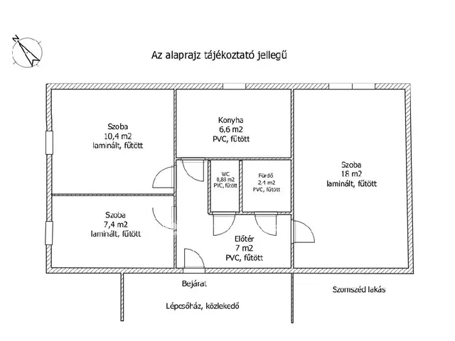 Eladó lakás Győr 53 nm