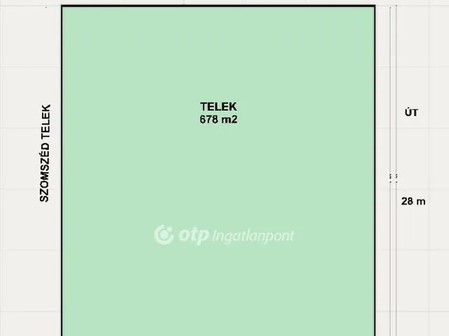 Eladó telek Győr, Pinnyéd 678 nm