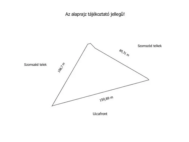 Eladó telek Bársonyos 4271 nm
