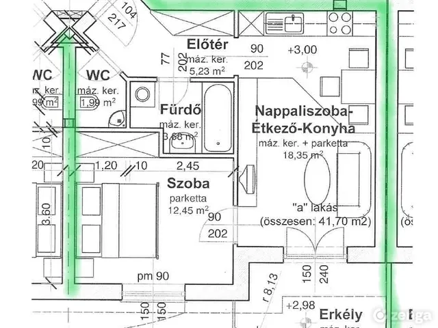 Kiadó lakás Dunakeszi 42 nm