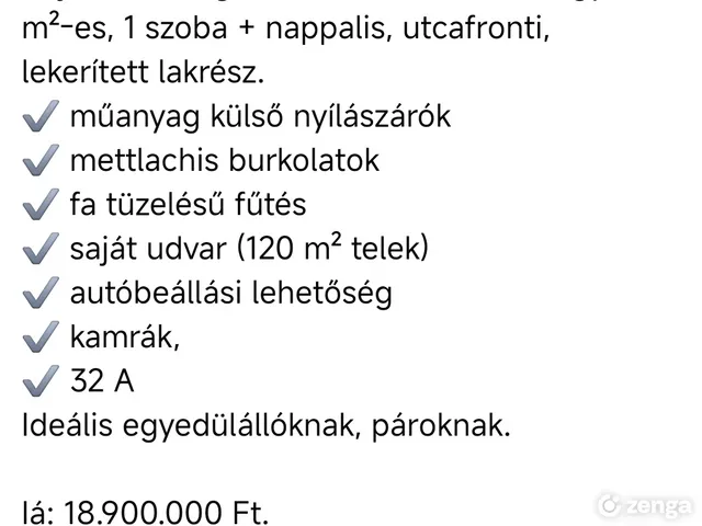 Eladó ház Baja 42 nm