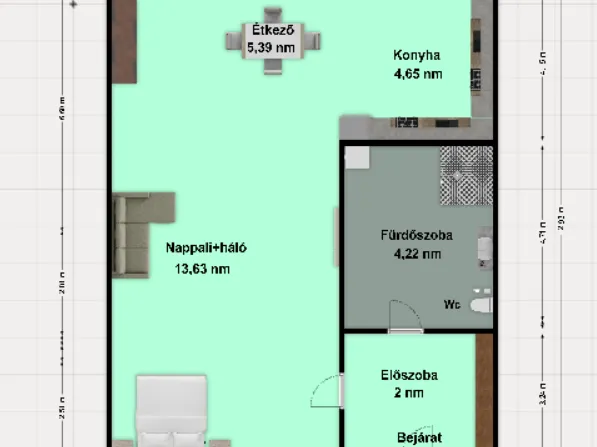 Eladó lakás Budapest IV. kerület, Újpest 34 nm