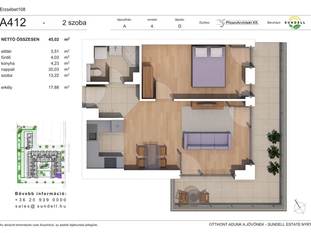 Eladó lakás Budapest XIV. kerület 45 nm
