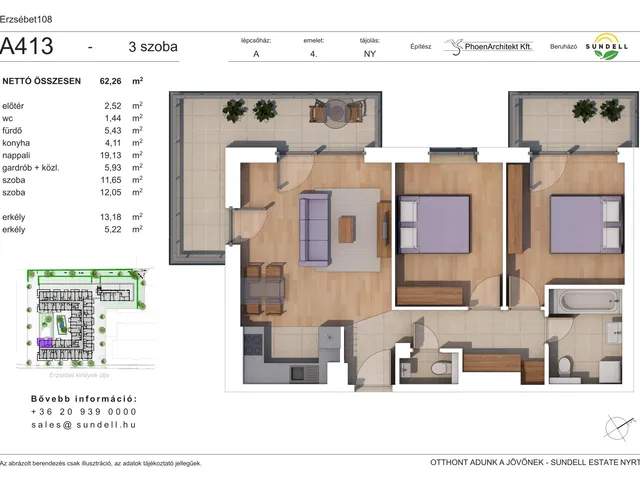 Eladó lakás Budapest XIV. kerület 62 nm