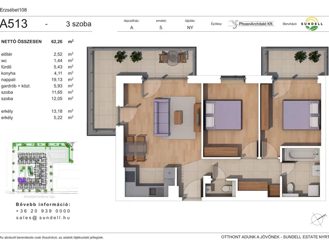 Eladó lakás Budapest XIV. kerület 62 nm