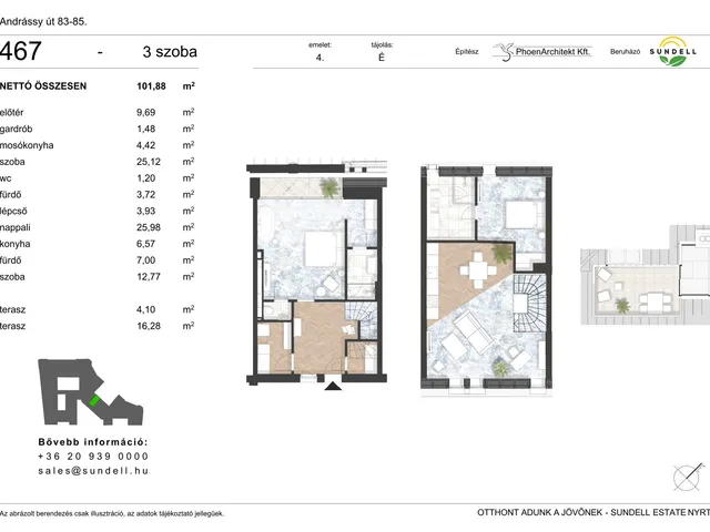 Eladó lakás Budapest VI. kerület 102 nm