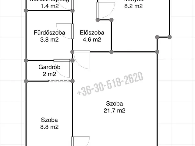 Eladó lakás Budapest VIII. kerület, Corvin negyed 54 nm