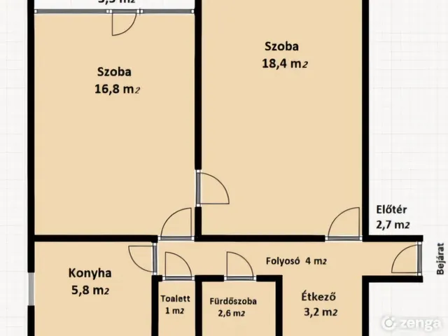 Eladó lakás Debrecen, Újkert 54 nm