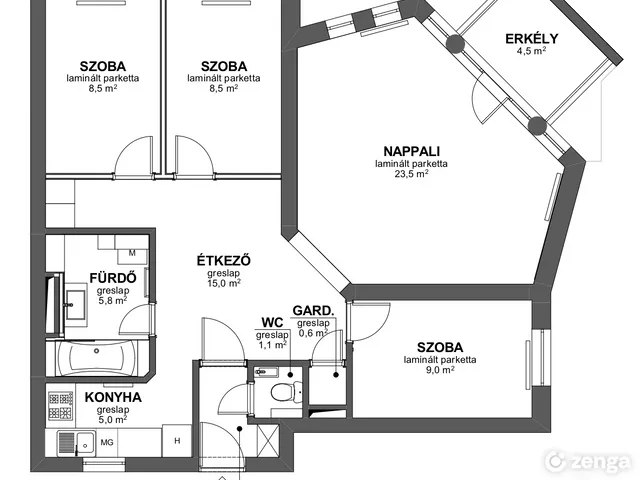 Eladó lakás Budapest IV. kerület, Újpest 86 nm