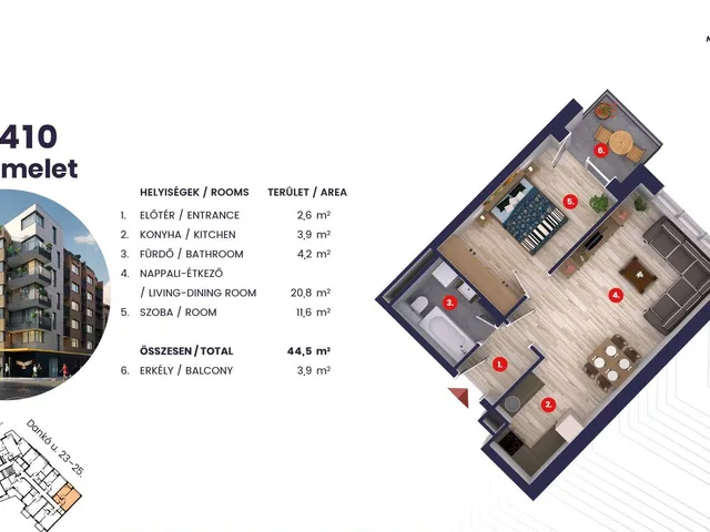 Eladó lakás Budapest VIII. kerület 45 nm