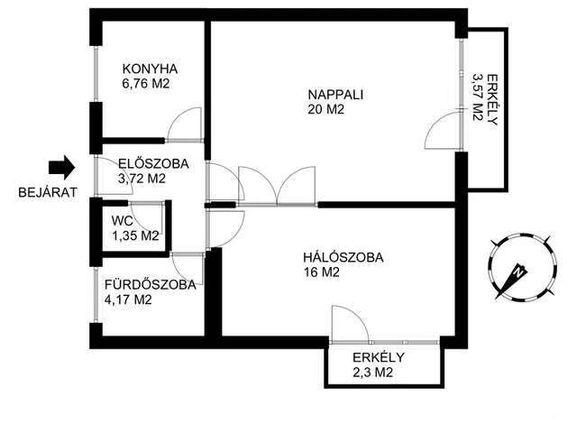Eladó lakás Budapest XIV. kerület, Nagyzugló 52 nm