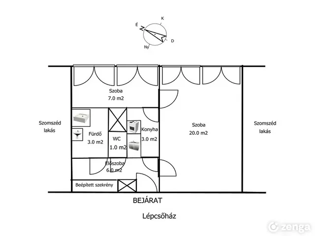 Eladó lakás Szombathely, Derkovits-lakótelep 40 nm