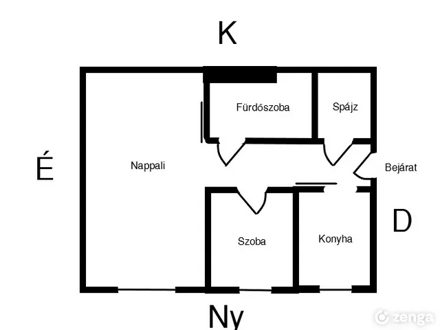 Eladó lakás Kaposvár, Belváros 44 nm