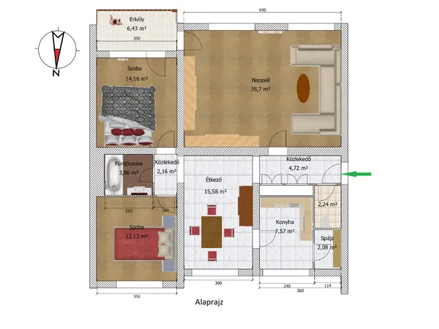 Eladó lakás Szeged, Északi városrész 150 nm