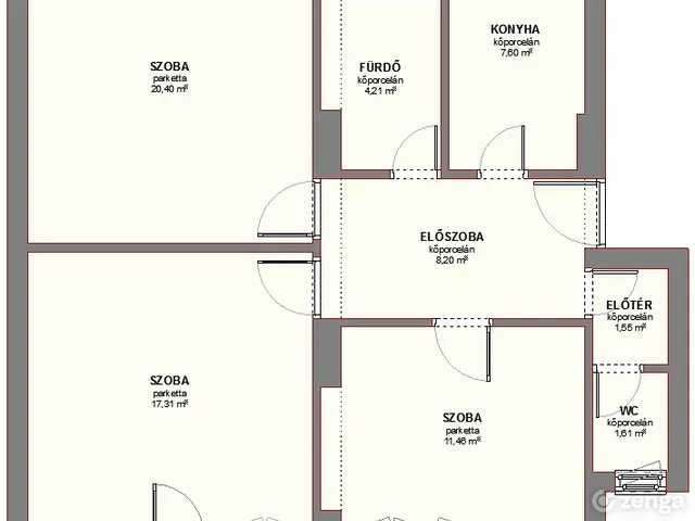 Eladó lakás Kecskemét, Hunyadiváros 74 nm