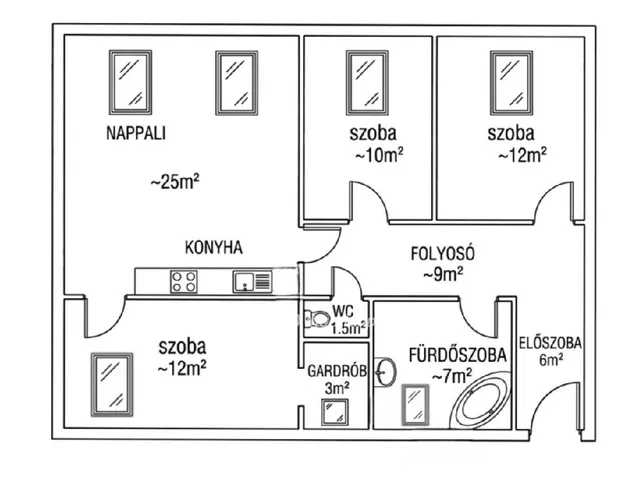 Eladó lakás Szeged, Alsóváros 75 nm