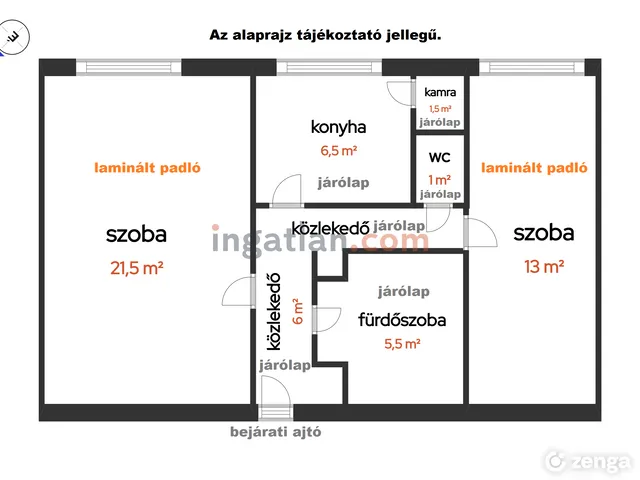 Eladó lakás Kunszentmárton, Széchenyi lakótelep 55 nm