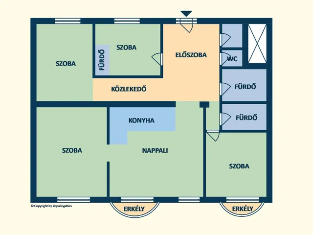 Eladó lakás Budapest VIII. kerület, Palotanegyed, Rákóczi út 121 nm