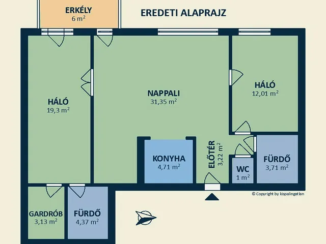 Eladó lakás Budapest VII. kerület, Külső-Erzsébetváros, Hársfa utca 6 nm