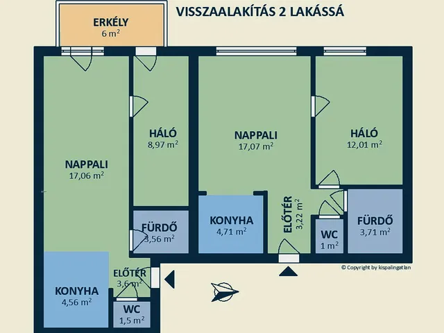 Eladó lakás Budapest VII. kerület, Külső-Erzsébetváros, Hársfa utca 6 nm