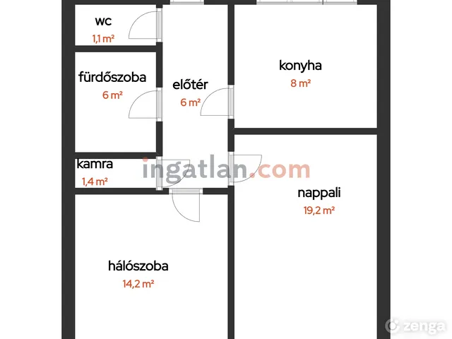 Eladó lakás Gárdony 54 nm