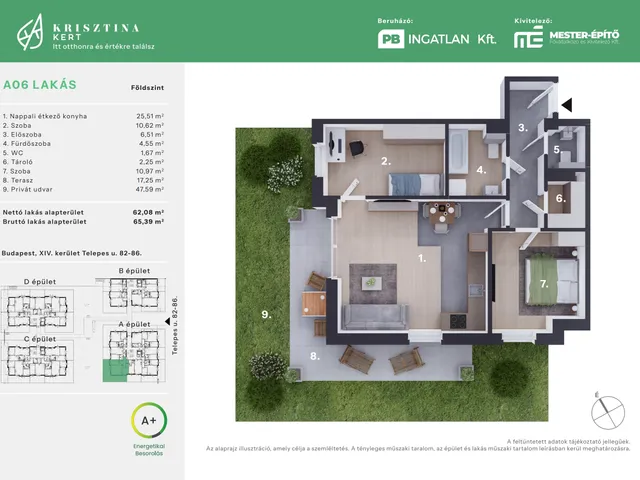 Eladó lakás Budapest XIV. kerület 62 nm