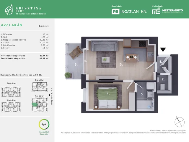 Eladó lakás Budapest XIV. kerület 37 nm