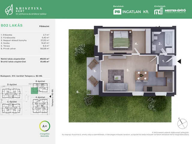 Eladó lakás Budapest XIV. kerület 50 nm