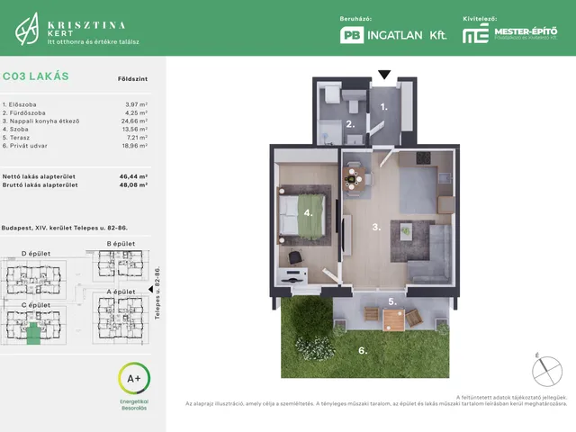 Eladó lakás Budapest XIV. kerület 46 nm
