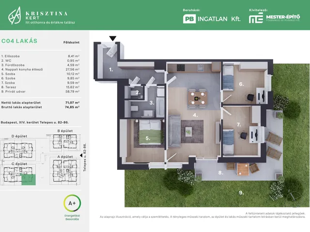 Eladó lakás Budapest XIV. kerület 71 nm