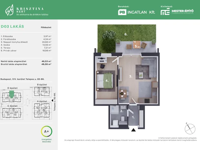 Eladó lakás Budapest XIV. kerület 47 nm