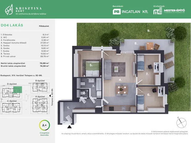 Eladó lakás Budapest XIV. kerület 71 nm