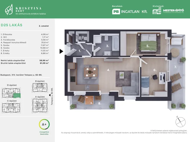 Eladó lakás Budapest XIV. kerület 59 nm
