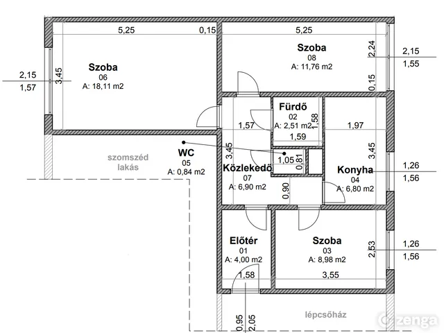 Eladó lakás Szeged, Felsőváros 60 nm