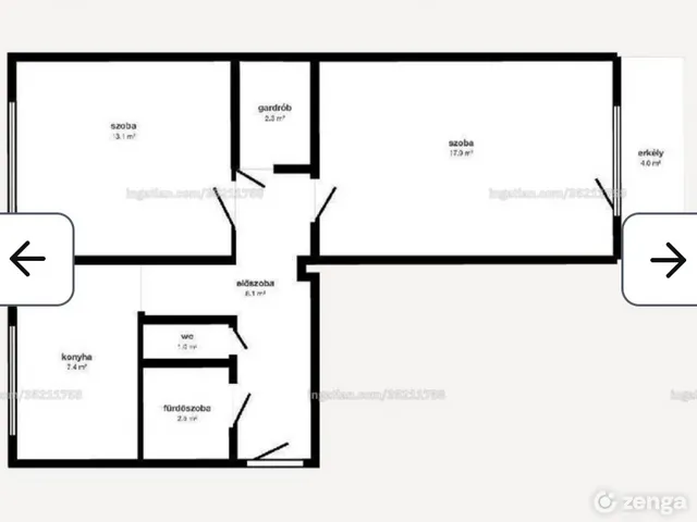 Eladó lakás Tiszaújváros 55 nm