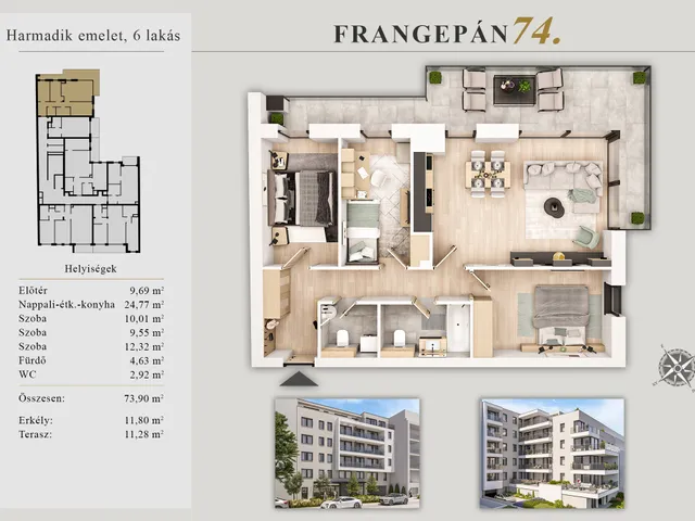 Eladó lakás Budapest XIII. kerület 74 nm