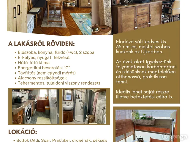 Eladó lakás Debrecen, Újkert 35 nm