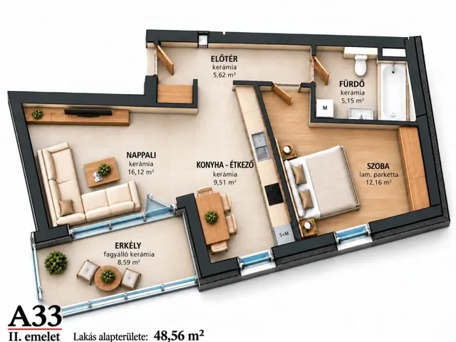 Eladó lakás Székesfehérvár, Palotai út 7. 49 nm
