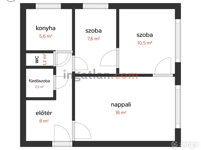 Eladó lakás Szeged, Újrókus 54 nm