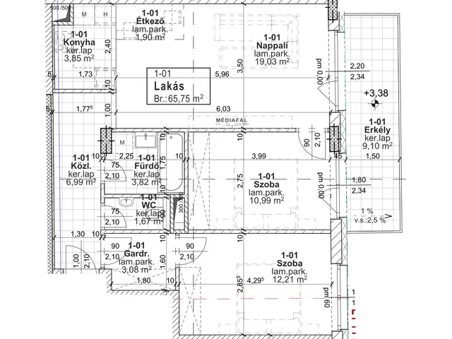 Eladó lakás Budapest XIII. kerület 66 nm
