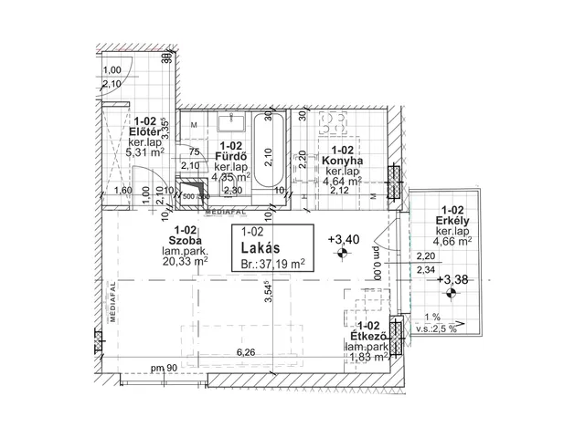 Eladó lakás Budapest XIII. kerület 37 nm