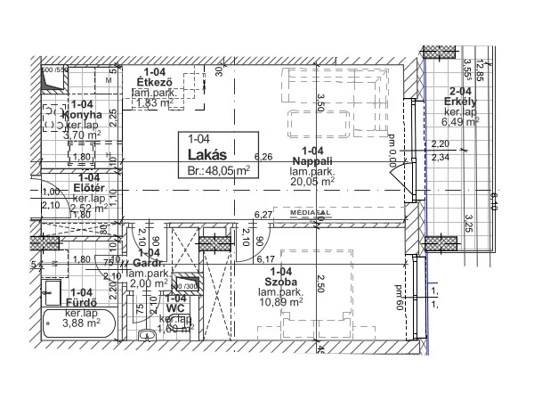 Eladó lakás Budapest XIII. kerület 48 nm