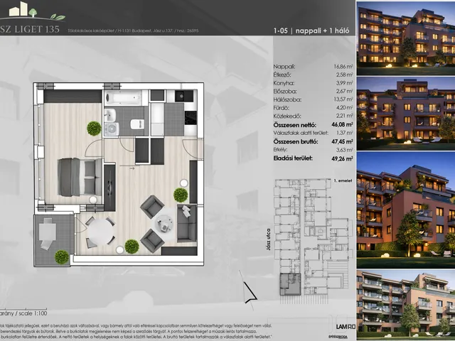 Eladó lakás Budapest XIII. kerület 47 nm