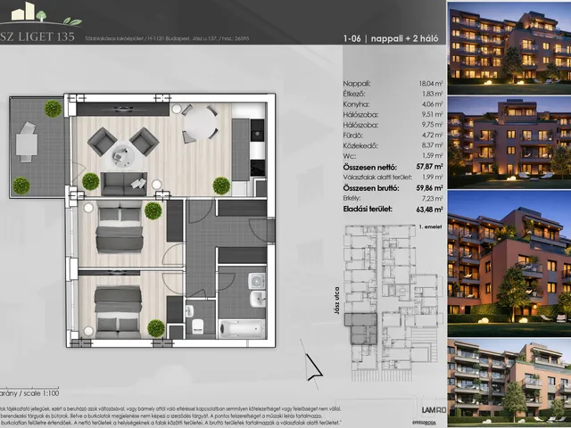 Eladó lakás Budapest XIII. kerület 60 nm