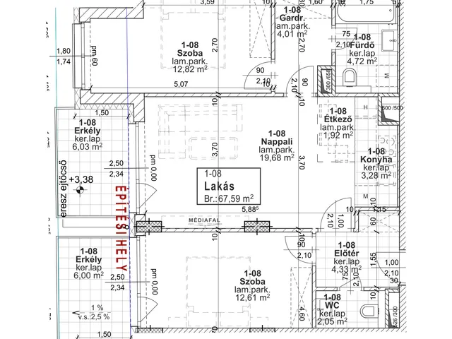 Eladó lakás Budapest XIII. kerület 68 nm